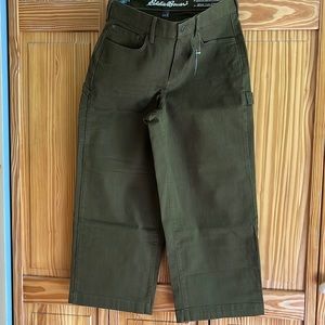 Eddie Bauer specially dyed slightly curvy wide leg crop cargo pants